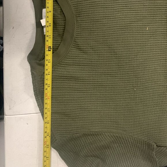 VANS WOMEN’S Size VN0A4SCAKCZ LORRAINE LONG SLEEVE THERMAL TOP LOGO Green Cotton - Picture 8 of 13